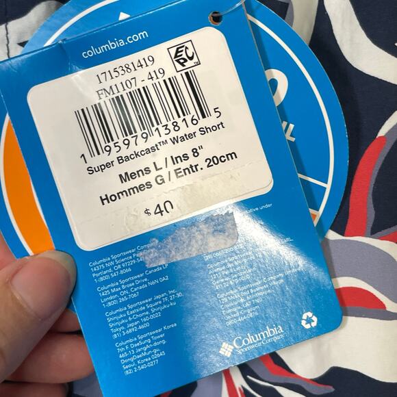 Columbia Men's Pfg Super Backcast Water Short - Bluestone Wildwaters large - Picture 12 of 12